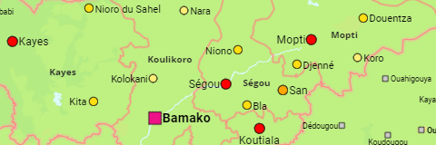 Mali Regions and Cities