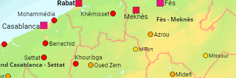 Morocco Regions and Major Cities